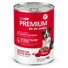 Cargar imagen en el visor de la galería, Pack Vitalcan Premium Lata 340g Trocitos con Pollo en Salsa (6 unidades)