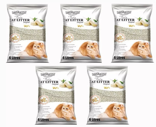 Sanitario Aglomerante Tofu Cat Litter Love Sand 30 Litros