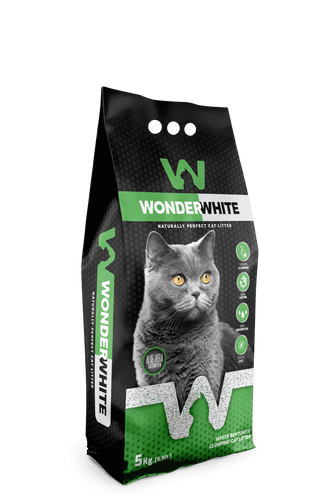 Arena Aglomerante Gato Wonder White 5kg Aloe Vera