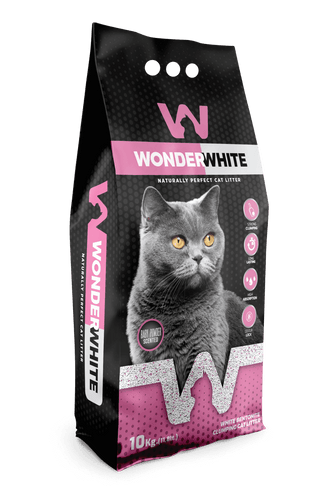 Arena Aglomerante Gato Wonder White 10kg Talco Bebe