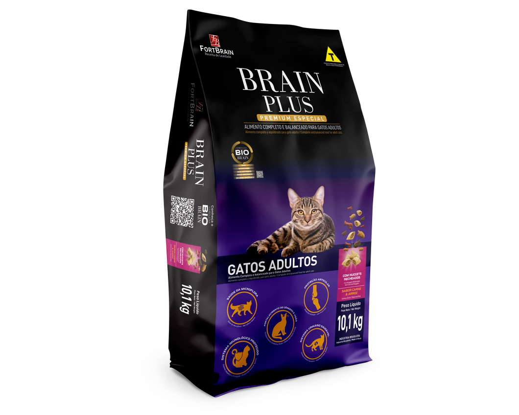 Brain Plus Gato Adulto 10kg Carne & Arroz con Regalo