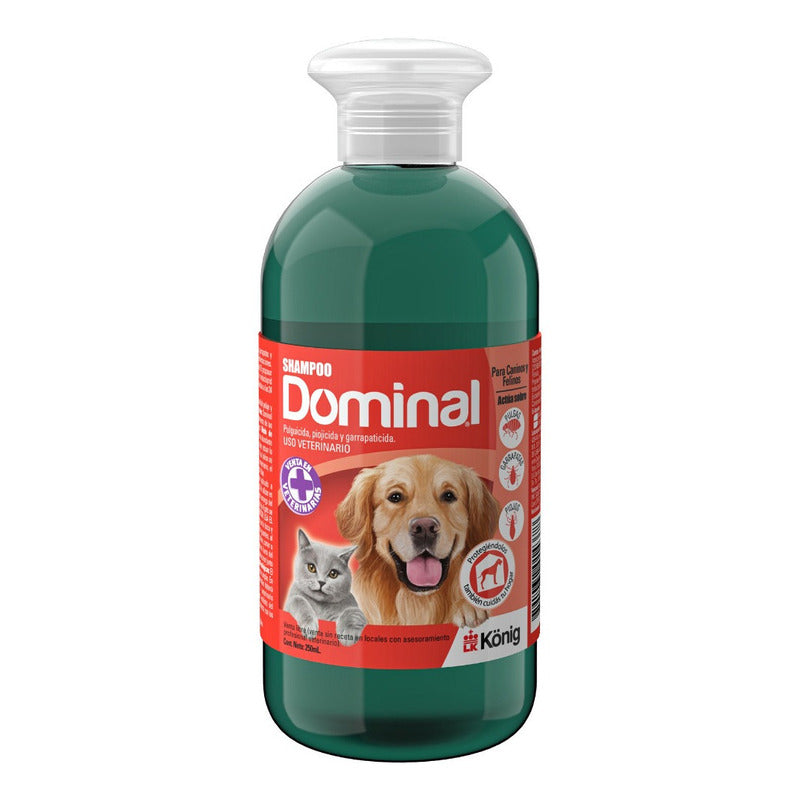 Shampoo Dominal Antipulgas Y Garrapatas 250ml + Snacks
