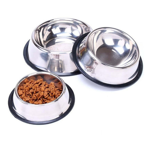 Plato Acero Inoxidable Con Goma Antideslizante 26cm