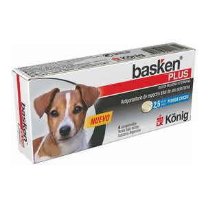 Pastilla Desparasitante Para Perro Basken Plus (4 Comp)
