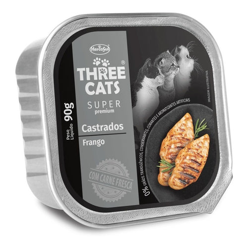 Pate Gato Three Cats Castrado 90g (caja X12)