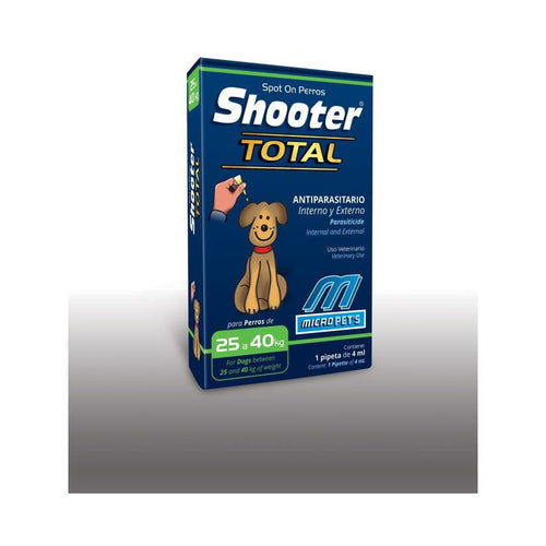 Pipeta Antipulgas Shooter Total Interna Externa Perro 25a40k