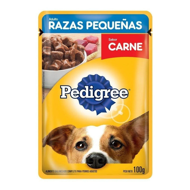 Pouch Pedigree Adulto Rza Peq Carne 100 Grs (caja X12)