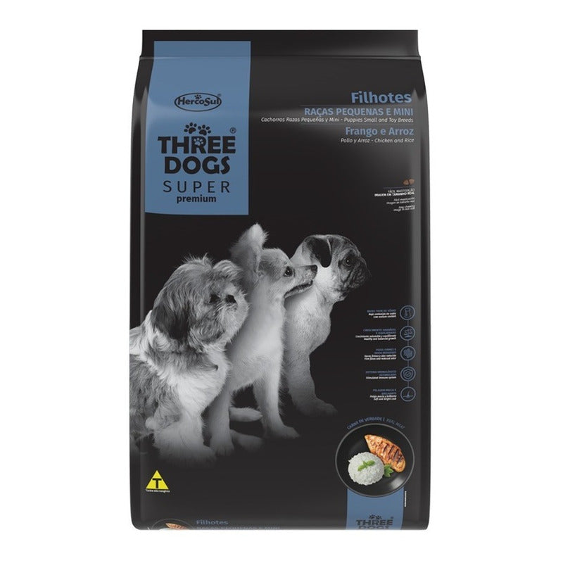 Three Dogs Super Premium Cachorro Mini 3kg Con Regalo