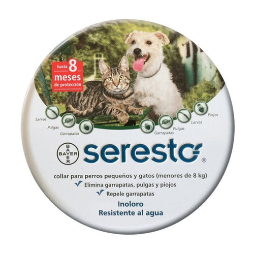 Seresto Collar Antipulas Y Garrapatas Para Perros Y Gatos hasta 8Kg