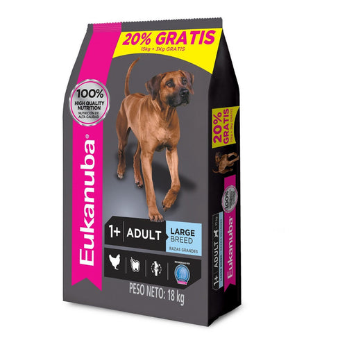 Eukanuba Adulto Raza Grande 15+3kg con Regalo