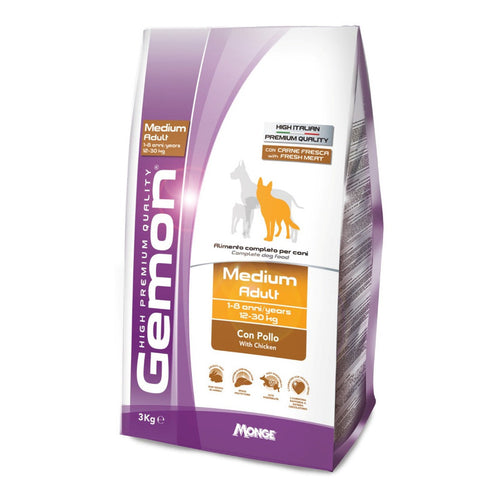 Gemon Dog High Premium Adulto Medium Pollo 3kg Con Regalo