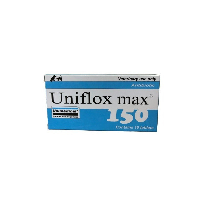 Uniflox Max 150 Enrofloxacina Unimedical 10 Comprimidos