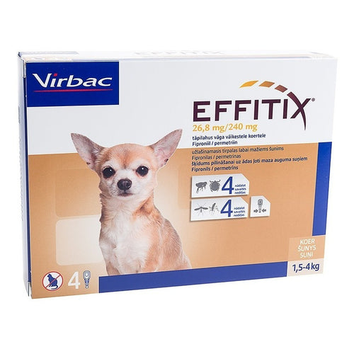Pipeta Antipulgas Effitix Externo Virbac 1.4 A 4 Kg 2 Unid.