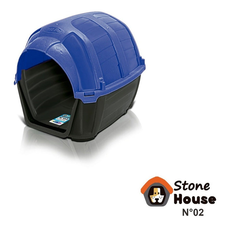 Casilla Para Perro Stone House 50x41x41cm Azul