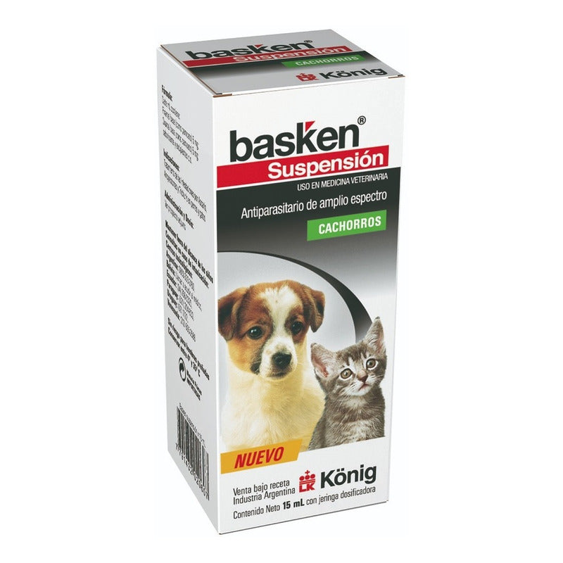 Desparasitante Perros Y Gatos Basken Plus Suspension 15 Ml