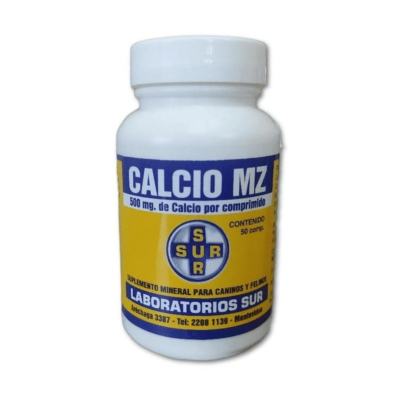 Calcio Mz Suplemento Mineral 50 Comprimidos Sur