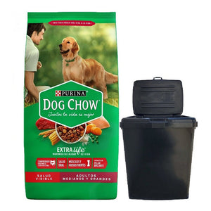 Dog Chow Adulto Razas Medianas Y Grandes 21kg Con Contenedor