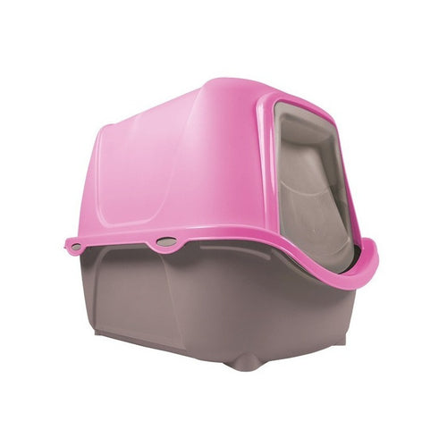 Baño Sanitario Para Gato Plast Pet Rosado 55x39x39cm