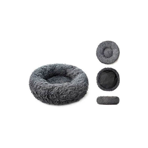 Cama Puff Plushy Para Perro Y Gato Antiestres 80cm