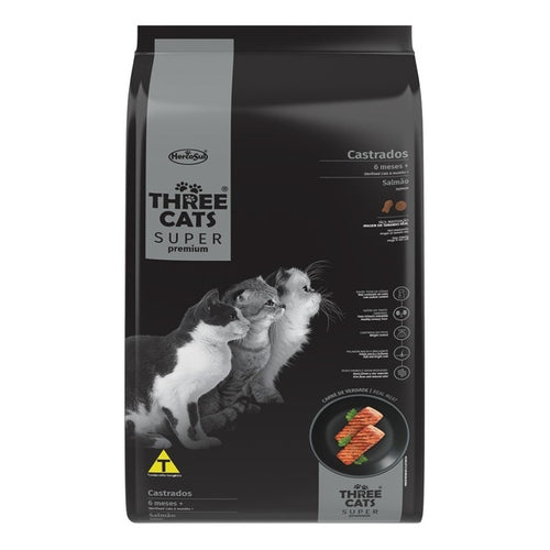 Three Cats Super Premium Adulto Castrado 10.1 Kg Con Regalo