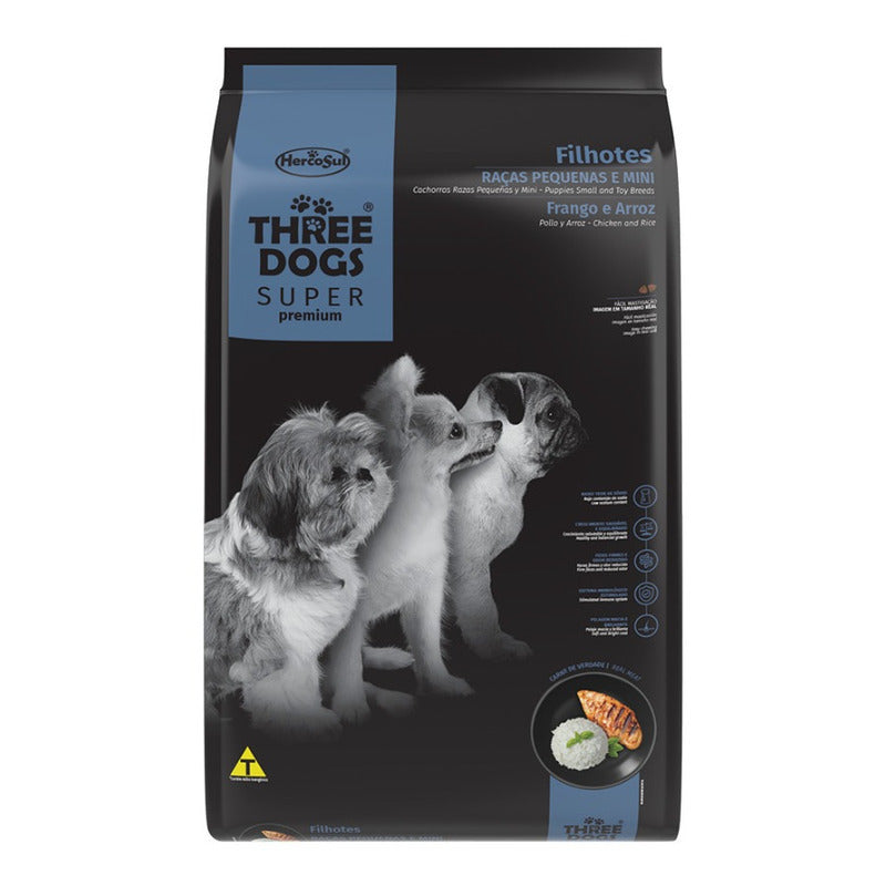 Three Dogs Cachorro Razas Pequeñas 10kg + Regalo