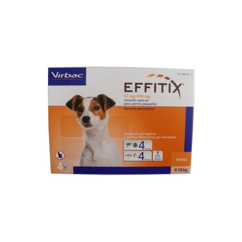 Pipeta Antipulgas Effitix Externo Virbac 4 A 10 Kg 2 Unid.