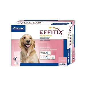 Pipeta Antipulgas Effitix Externo Virbac 20 A 40 Kg 2 Unid