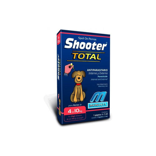 Pipeta Antipulgas Shooter Total Interna Externa Perros 4a10k