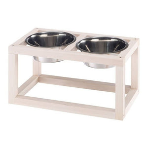 Comedero Doble Ferplast Desco Wood 3.6 Lts.