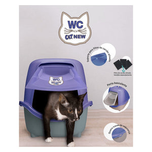 Baño Sanitario Para Gato Plast Pet New Cat 55 X 39 X 39 Cm