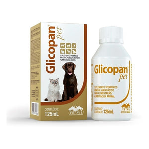 Glicopan Pet Vitamínico Mineral Aminoácido 125 Ml Vetnil