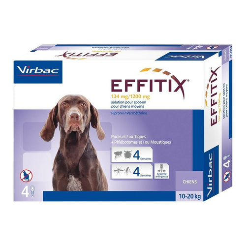 Pipeta Antipulgas Effitix Externo Virbac 10 A 20 Kg 2 Unid