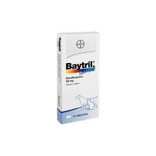 Cargar imagen en el visor de la galería, Baytril Saborizado Antibiótico Enrofloxacina Bayer 10 Comp