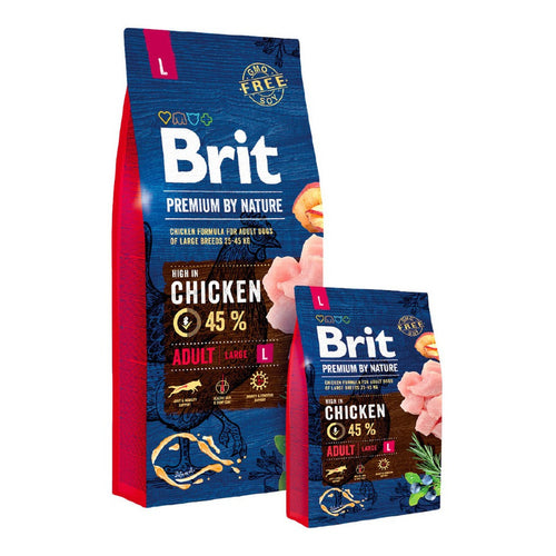 Brit Premium Perros Adulto Raza Grande 15kg Con Regalo (45% Pollo)
