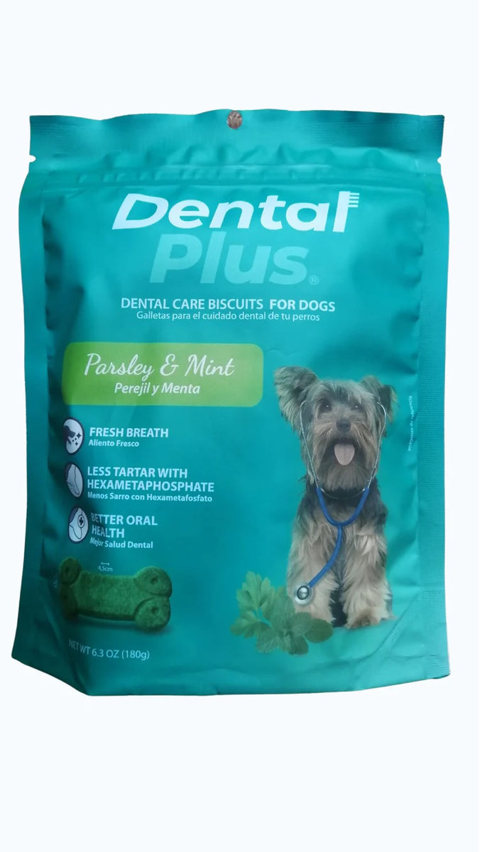 Human Grade Dental Plus Galletas Cuidado Oral 180g Perejil y Menta