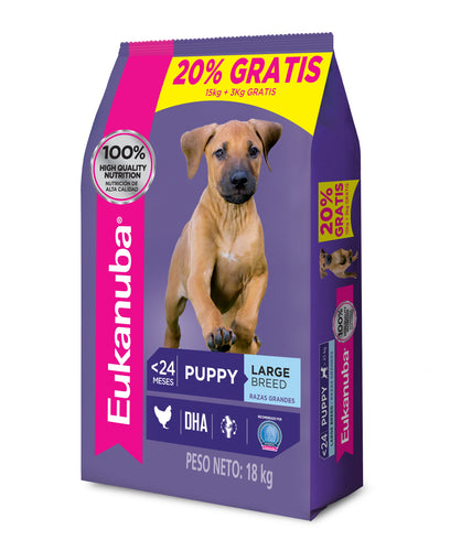 Eukanuba Cachorro Raza Grande 15+3kg Con Regalo