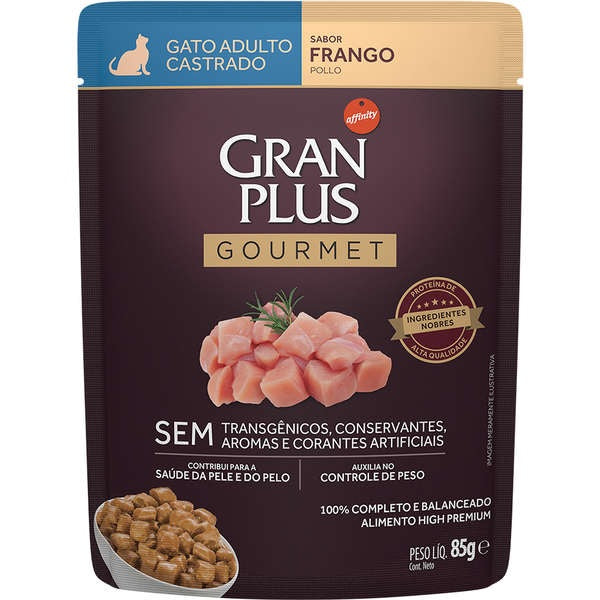 Gran Plus Gourmet Pouch Gato Castrado Pollo 85g