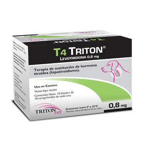 Levotiroxina T4 0.8mg Hipotiroidismo Triton 10 Comprimidos