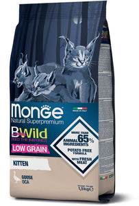 Monge BWild Low Grain Feline Kitten Ganso 1.5kg Con Regalo