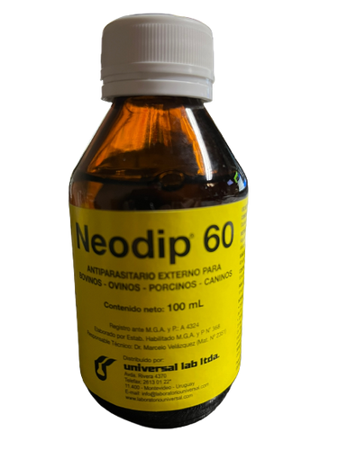 Neodip 100ml Pulguicida Garrapaticida Sarnicida Ambiental