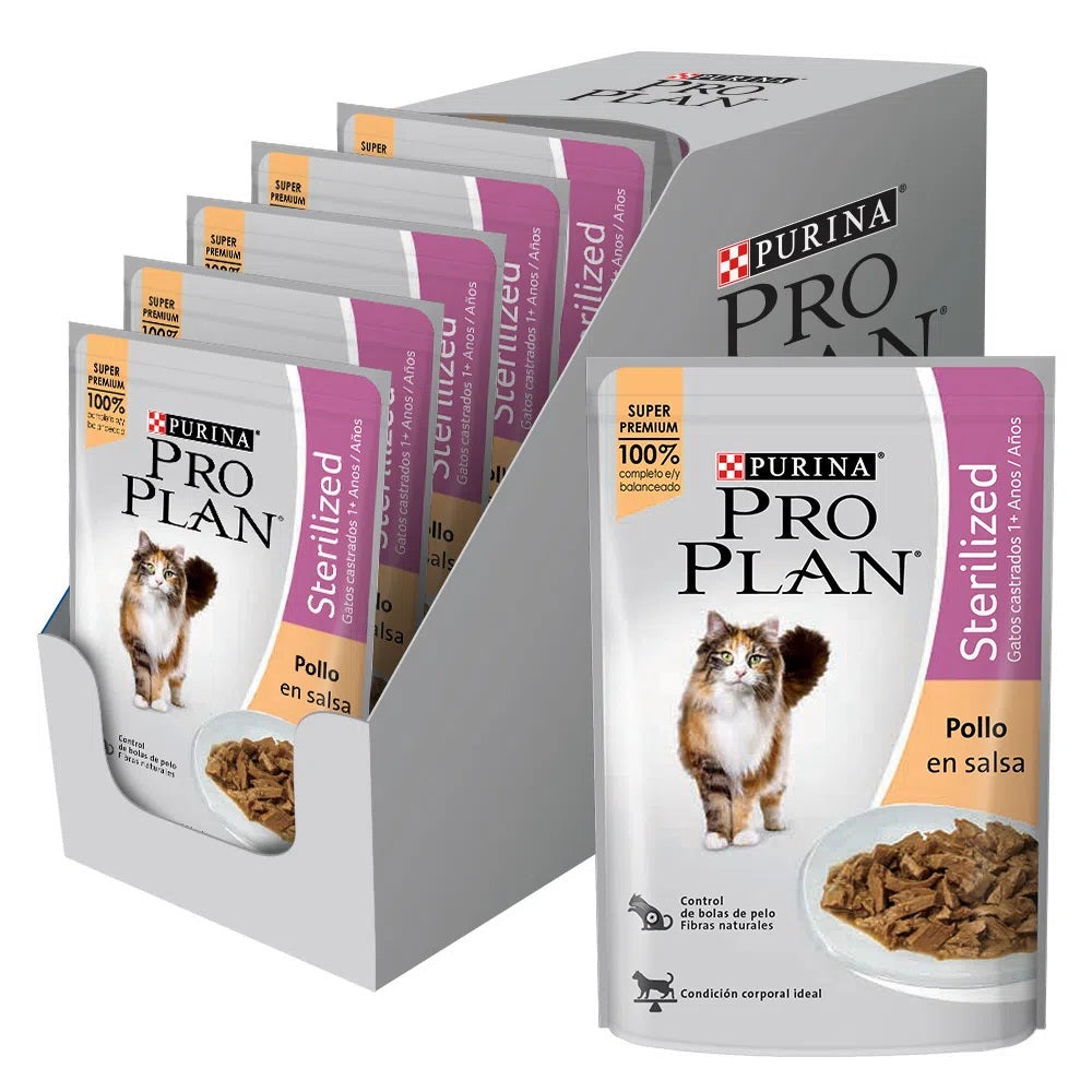 Pouch Pro Plan Gato Castrado 85g Pollo En Salsa (caja 15un)