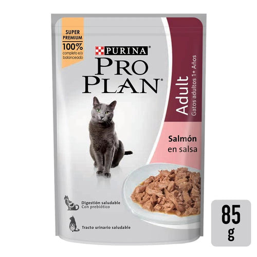 Pouch Pro Plan Gato Adulto 85g Salmon En Salsa