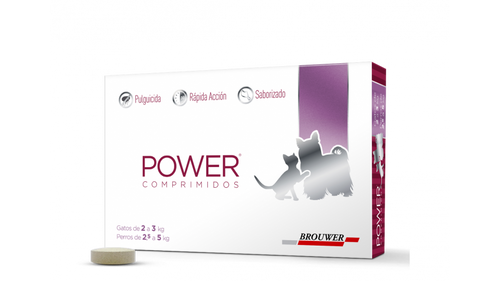 Pastilla Antipulgas Power Brouwer Perros (2.5 a 5Kg) Gatos (2 a 3Kg)