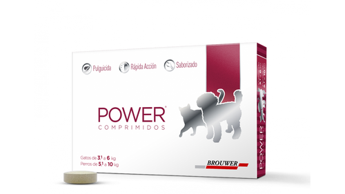 Pastilla Antipulgas Power Brouwer Perros (5 a 10Kg) Gatos (3 a 6Kg)
