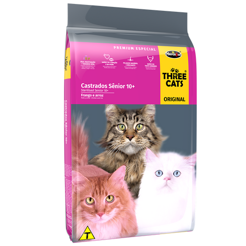 Three Cats Original Senior Castrados 10kg con Regalo