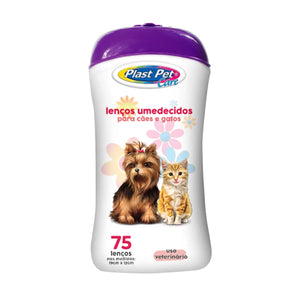 Toallitas Húmedas Para Mascotas Plast Pet 75 Unidades