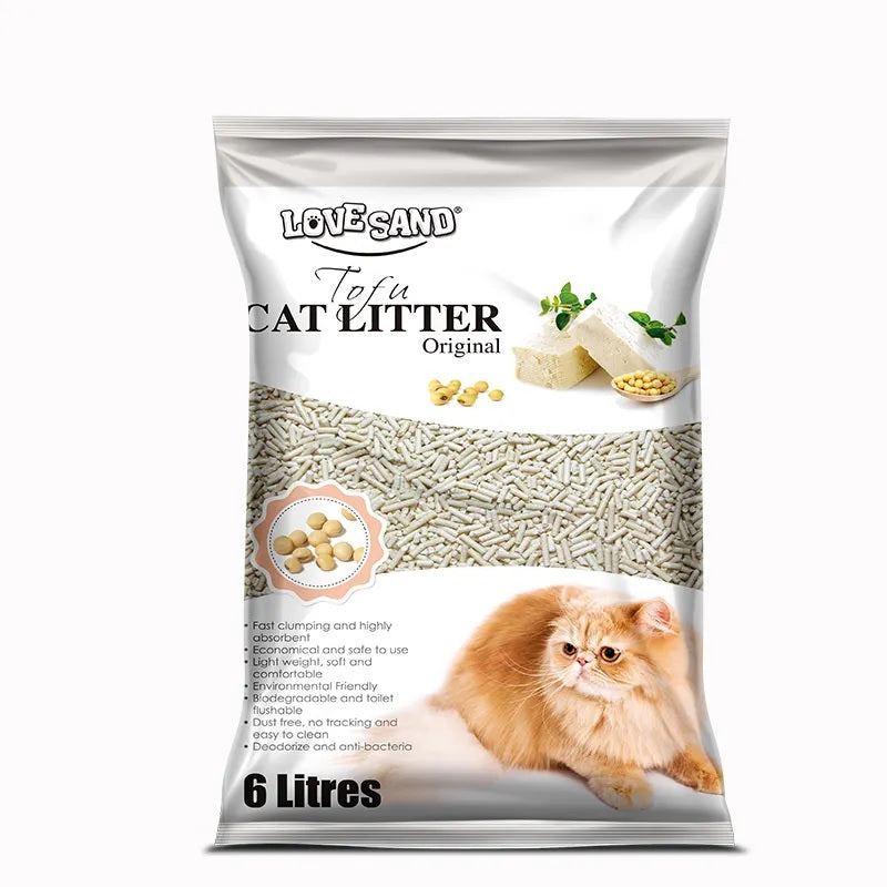 Sanitario Aglomerante Tofu Cat Litter Love Sand 6L / 2.35Kg