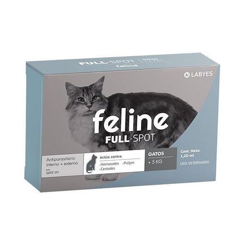Pipeta Antiparasitaria Gatos Interno Externo +5Kg Feline Full Spot Labyes